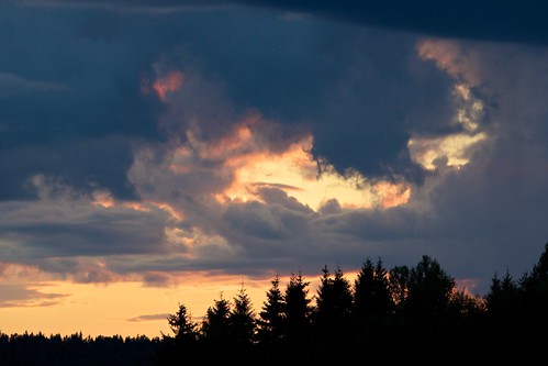 sunset cloud evening woods sweden skog sverige moln värmland solnedgång kväll köla