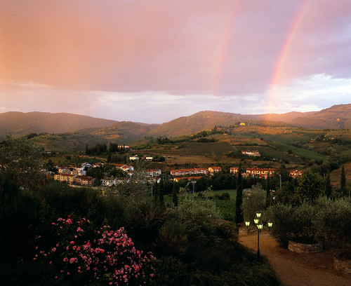 Tuscan double dip by CitySor, Sunset. Rainshower clearing. 2 rainbows. Tuscany last week. Taken from our terrace.
Mamiya RZ Pro II