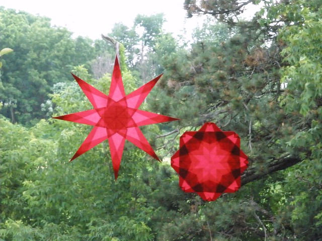 Two Red Window Stars