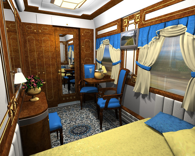 The Golden Eagle Imperial Suite from the Luxury Train Club