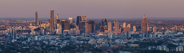 Last light on Brisbane city