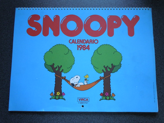 1984 Snoopy Calendar - Virca - Made in Italy