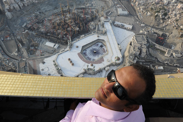 Jahangir Khan (me) at Mecca Clock Tower, in Saudi Arabia