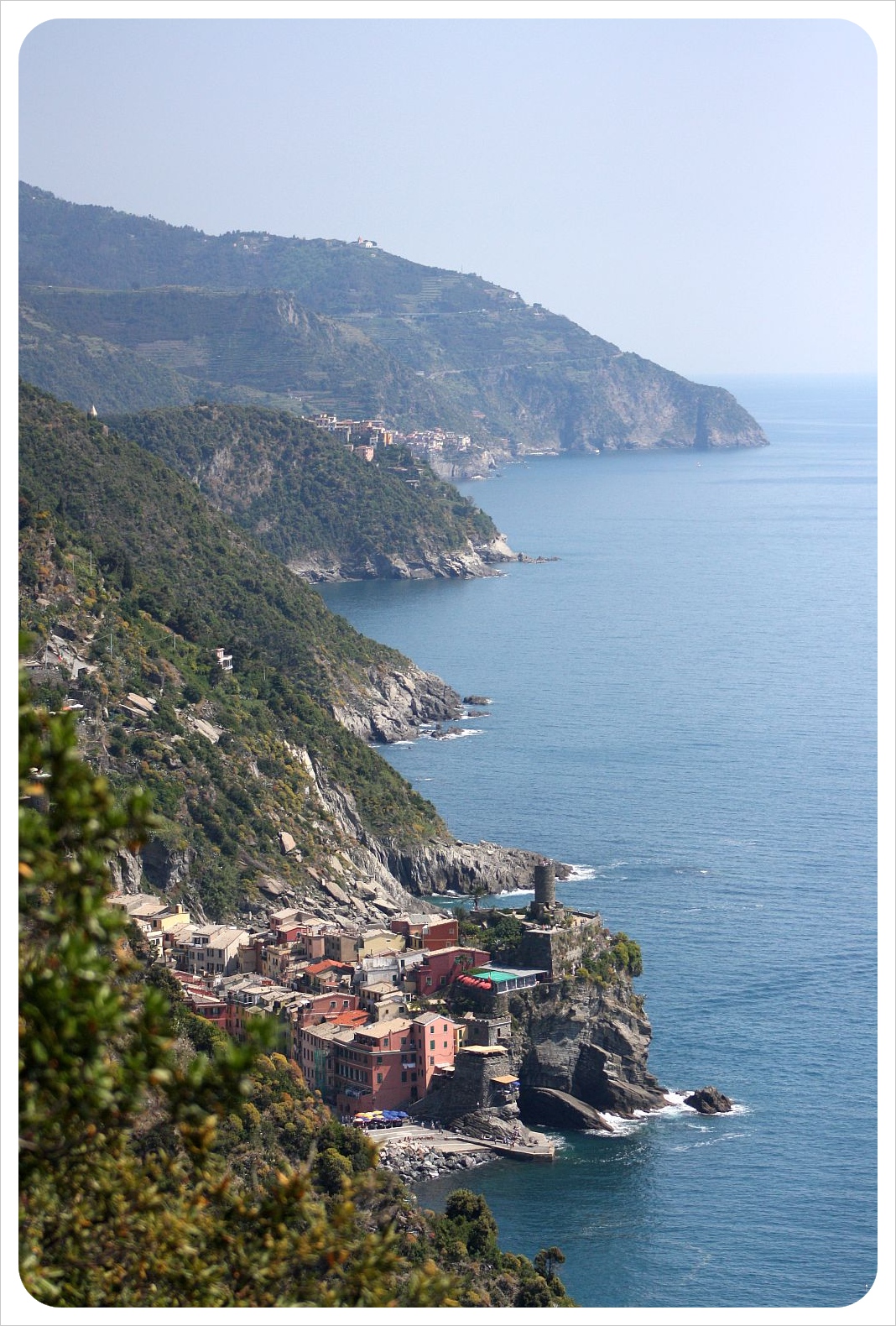 Vernazza from cinque terre hiking path