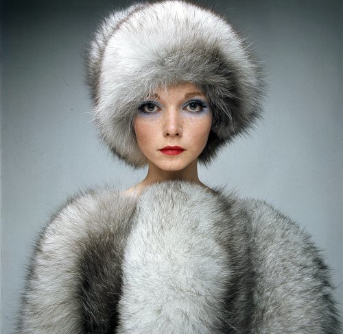 Lesley Jones, photo by Barry Lategan, used for cover of Vogue UK, Oct. 15, 1968