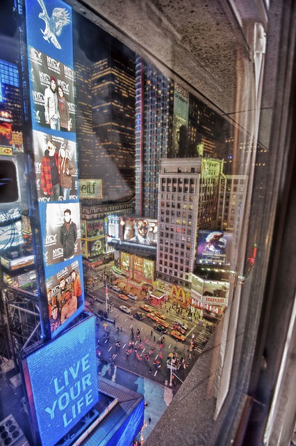 View of Times Square from Marriott Marquis HDR