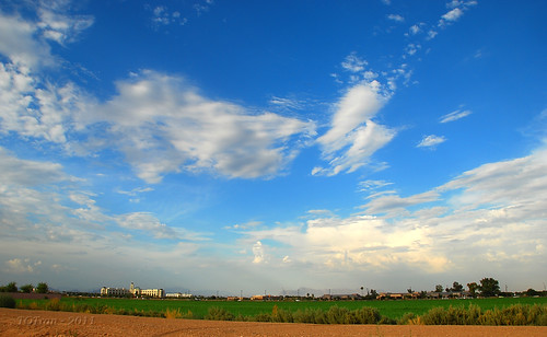blue arizona sky white green clouds wide az monsoon gilbert
