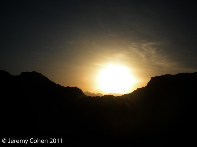 Sunset at Golden Canyon