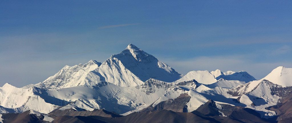 Everest's ridges and faces
