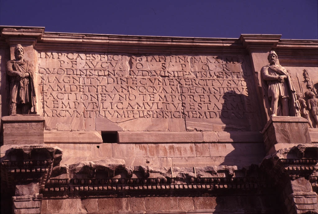 Roman Arch Inscription Arch of Constantine: Detail of Inscription | Other title: Ar… | Flickr