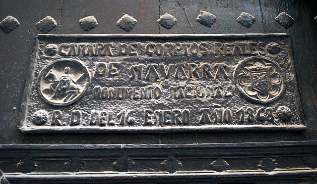 Placa de Camara de Comptos reales de Navarra
