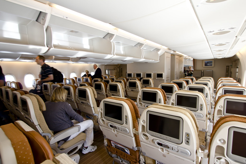 Airbus A380 800 Economy Class Economy Bleibt Economy Auf E