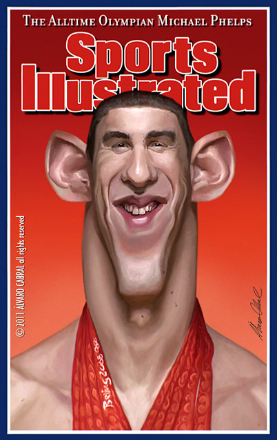 Michael Phelps caricature