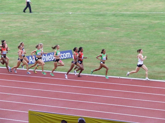 1500m final - eventual winner Uceny in 6th place
