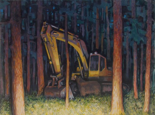 Trackhoe (sold) | by David Carmack Lewis