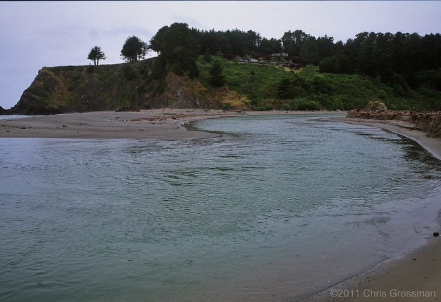 Mouth of the Navarro River - Mendocino County, California - GSW690II - Provia 400