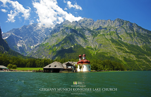 GERMANY CHURCH KONIGSSEE LAKE BERCHTESGADEN NATIONAL PARK LANDSCAPES 6343 AWJL