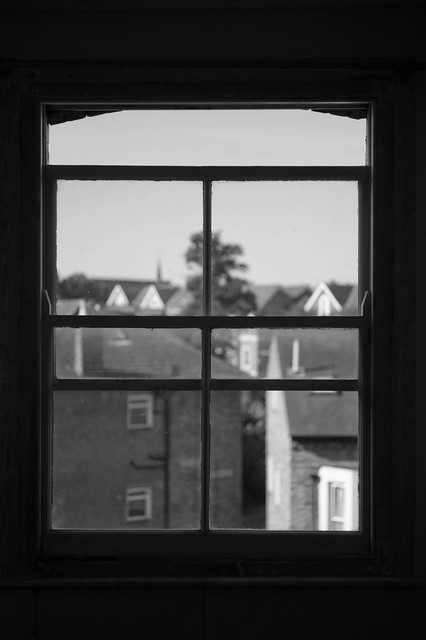 View from a Window in Black and White