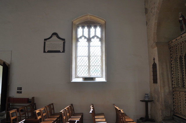 Turkdean All Saints north-east nave window, Perpendicular -3