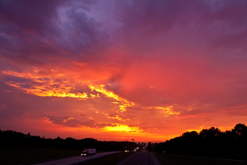 sunset night georgia skyscape lights highway traffic i75 bolingbroke spetacular justclouds rumbleroad