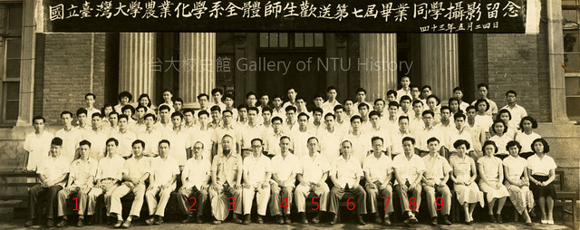 台大農化系全體師生，1954年