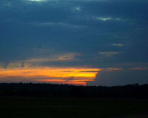 Airport Sunset by DGS Photography, Captured on the entry drive to the Ft. Smith Arkansas Municipal Airport. Am I the only one or is th