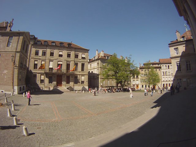 Timelapse in front of St-Pierre Cathedral, Geneva Switzerland