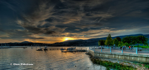 Sunset over Okanagan Lake by Glen Eldstrom, HDR image using Photomatix Pro. Nikon D200 10-24mm lenssunset hdr