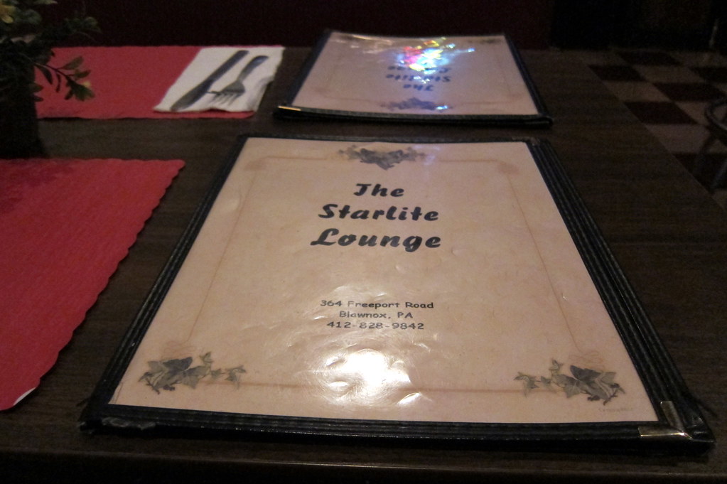PA - Blawnox: Starlite Lounge - Menu