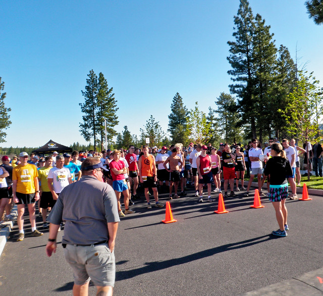 This Is Where I Set Off My Chip Start A Couple Of Minutes Before The Actual Start - Haulin' Aspen 1/2 Marathon 2011, Bend, Oregon