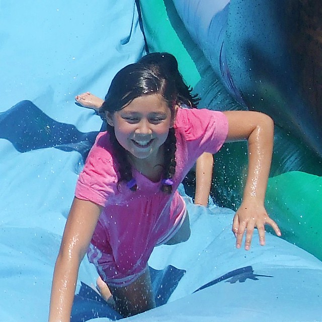 Water slide bounce Tour de Cure 2011