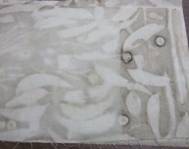 Stage 3 dried fabric print (X