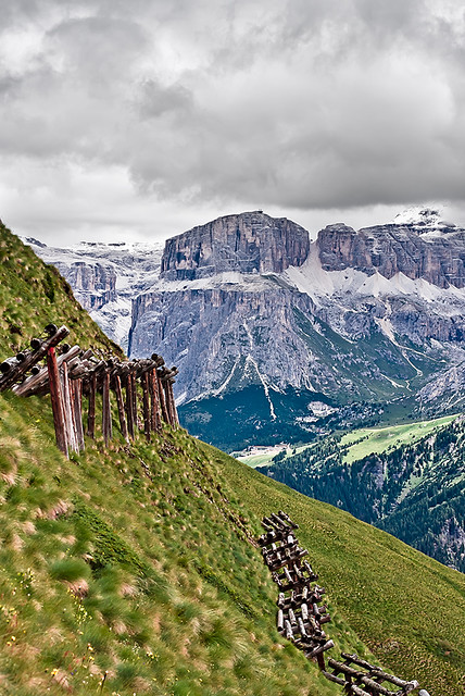 Landscape Mountains Dolomites Passo del Sella