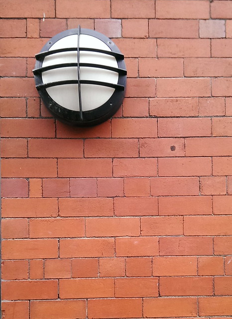 Light on a brick wall