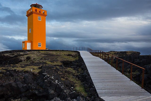 The orange lighthouse