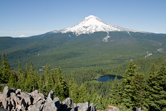 Mount Hood with Mirror Lake below