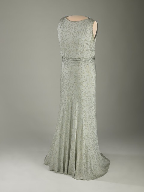 Eleanor Roosevelt's Inaugural Gown | Slate-blue silk crepe e…
