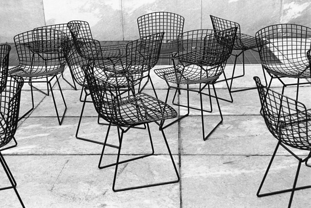 Bertoia Chairs at MOMA New York 1995