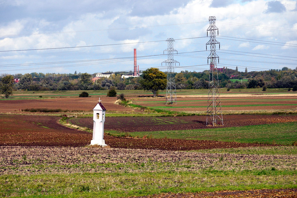 Landscape with shrine and pylons
