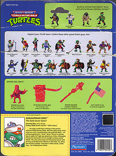 Mutant Military  TEENAGE MUTANT NINJA TURTLES ::  MIDSHIPMAN MIKE ..card backer ii (( 1991 )) by tOkKa