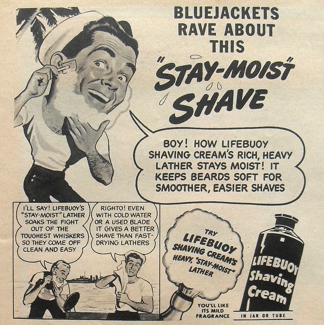 1945 Vintage Advertisement Illustration Graphics 1940s Lifebuoy Shaving Cream