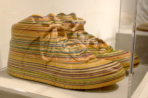 A pair of shoes created by Haroshi