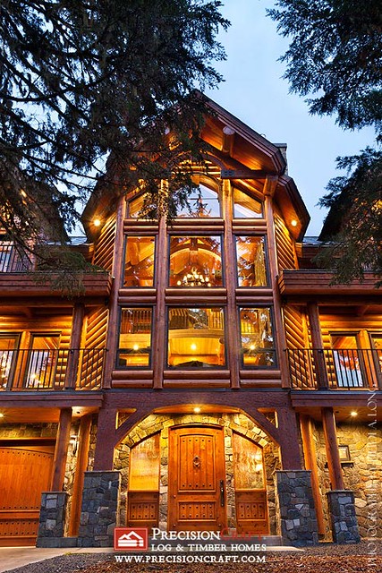 Custom Log Home by PrecisionCraft Log Homes | Located in Oregon