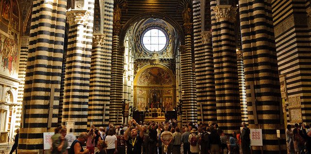 Tourists visiting a Cathedral