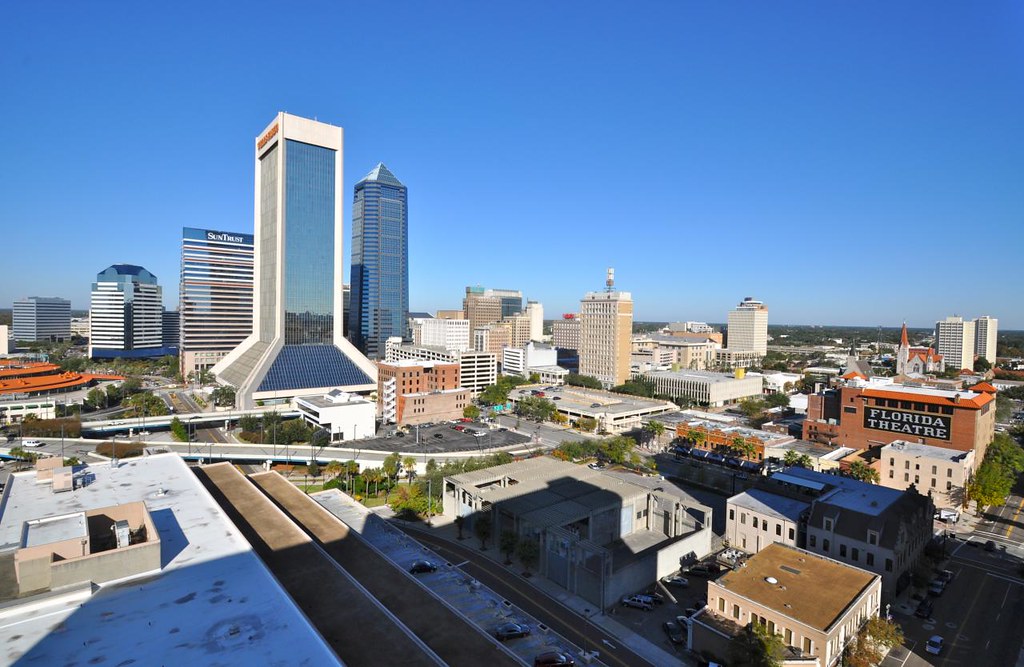 Jacksonville, Florida viewed from 17th floor of Hyatt Regency. 
