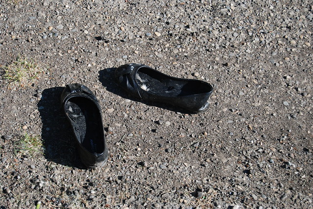 abandoned shoes