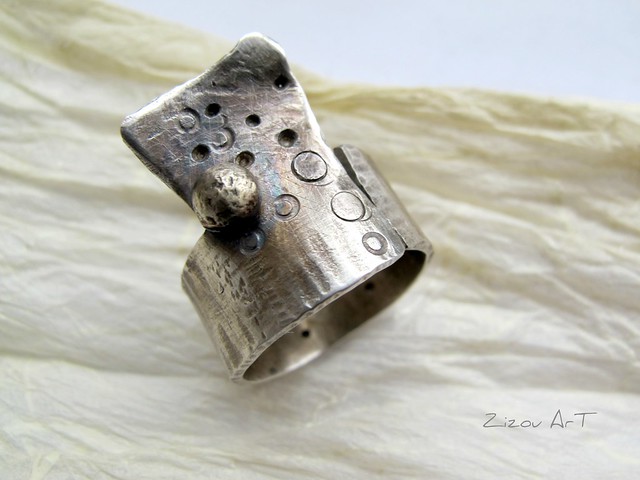Door - sterling silver handmade ring