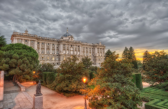 Royal Palace and Sabatini Gardens – Palacio Real y Jardines de Sabatini, Madrid (Spain), HDR
