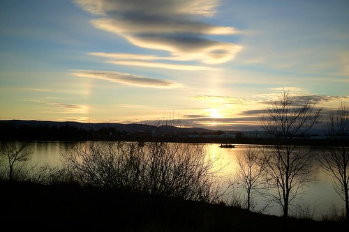sunset water clouds wa yakima