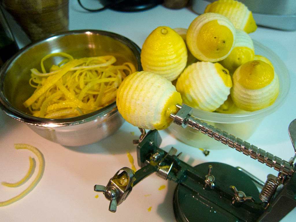Lemon Peeler at work, Turns out that an Apple Peeler does a…